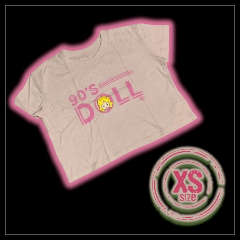 NEW: Polly Pocket x Unique Vintage Pink 90s Doll Crop Top (SIZE: XS)